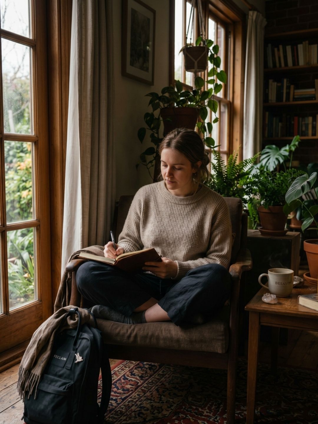 Journaling by the window